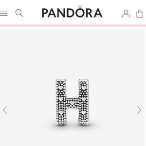 Pandora Moments Letter “H” Charm for Charm Bracelet